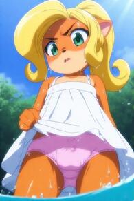 1girl artist:furryfunparty character:Coco_Bandicoot female loli panties petite // 512x768 // 35KB