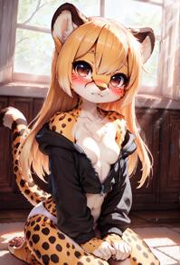 1girl ai_generated anthro artist:Magic_AI_Artist character:Magnicia cheetah hoodie kneeling panties:white // 1192x1752 // 179KB