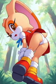 artist:furryfunparty character:cream_the_rabbit female loli panties petite // 512x768 // 41KB