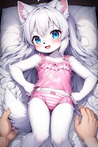 artist:furryfunparty character:yuki female loli panties petite wolf // 512x768 // 51KB