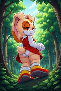 artist:furryfunparty character:cream_the_rabbit female loli panties // 512x768 // 71KB