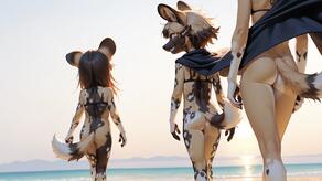 African_wild_dog ai_generated ass butt Cape_wild_dog cub loli outdoors painted_dog young // 2304x1296 // 118KB