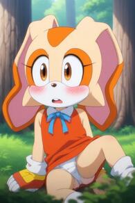 1girl animal_ears artist:furryfunparty blue_ribbon blush brown_eyes character:cream_the_rabbit collared_dress dress female furry furry_female gloves loli neck_ribbon open_mouth orange_dress outdoors panties pantyshot petite rabbit_ears rabbit_girl red_dress ribbon short_dress sitting sleeveless sleeveless_dress solo underwear white_gloves white_panties white_socks // 512x768 // 32KB