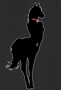 1girl anthro artist:stableheat bell breasts choker collar female_focus full_body grey_background harness horse monster_girl navel neck_bell outline simple_background solo solo_focus tail // 3328x4864 // 105KB