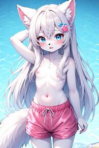 artist:furryfunparty character:yuki female flat_chest loli petite small_breasts topless // 512x768 // 142KB