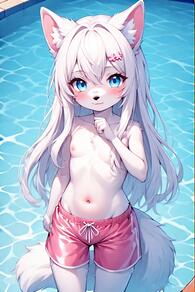 artist:furryfunparty character:yuki female flat_chest loli petite small_breasts topless // 512x768 // 152KB
