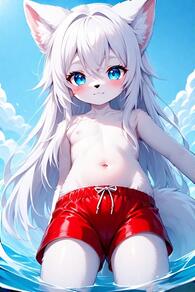 artist:furryfunparty character:yuki female flat_chest loli petite small_breasts topless // 512x768 // 142KB