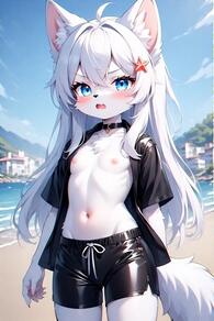 artist:furryfunparty character:yuki female flat_chest loli petite small_breasts topless // 512x768 // 133KB