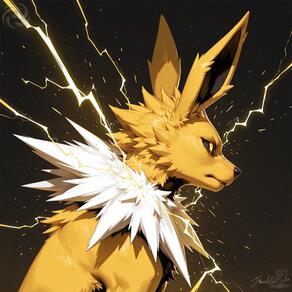 artist:humble_grifter character:jolteon // 2000x2000 // 170KB
