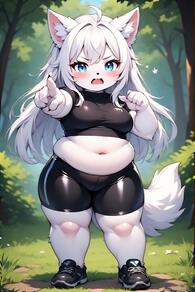 artist:furryfunparty character:yuki chubby female loli wolf young // 512x768 // 140KB