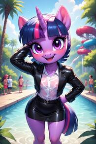 animal_ears artist:furryfunparty black_skirt character:twilight_sparke(mlpfim) female flat_chest furrification furry furry_female horns jacket leather looking_at_viewer multicolored_hair multiple_boys my_little_pony nipples outdoors pencil_skirt pink_hair pool purple_eyes see-through shirt single_horn skirt small_breasts smile solo_focus tail tree unicorn water wet wet_clothes wet_shirt // 512x768 // 174KB