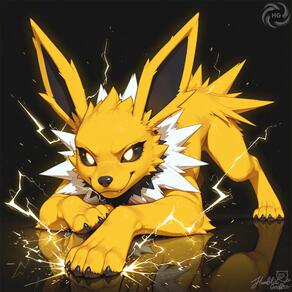 artist:humble_grifter character:jolteon // 2000x2000 // 178KB