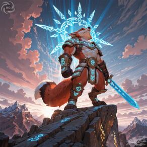 artist:humble_grifter fox male sword // 2000x2000 // 264KB