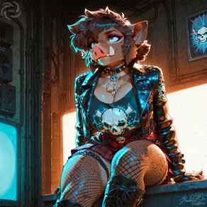 artist:humble_grifter character:Britany pig // 2000x2000 // 343KB