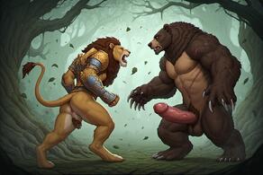 artist:vuthardarastrix bear lion phallus pose vagina vulva vuthar vuthardarastrix // 768x512 // 101KB