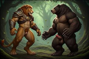 artist:vuthardarastrix bear lion phallus pose vagina vulva vuthar vuthardarastrix // 768x512 // 100KB