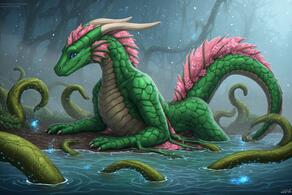 artist:vuthardarastrix dragon green male phallus tentacles vuthardarastrix // 768x512 // 114KB