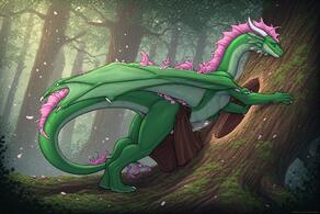 artist:vuthardarastrix dragon green male phallus tentacles vuthardarastrix // 768x512 // 116KB