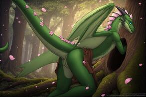 artist:vuthardarastrix dragon green male phallus tentacles vuthardarastrix // 768x512 // 92KB