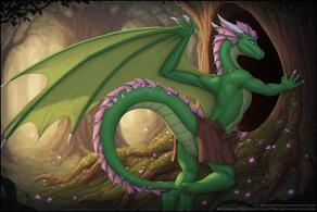 artist:vuthardarastrix dragon green male phallus tentacles vuthardarastrix // 768x512 // 90KB