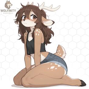 artist:rizzenwolf Character:Audrey(RizzenWolf) clothed deer doe flat hooves thighs // 4000x4000 // 190KB