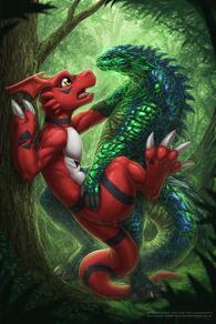 artist:vuthardarastrix digimon guilmon lizard vuthardarastrix // 512x768 // 167KB