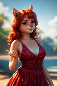 artist:fauxton_director dress red_hair // 512x768 // 52KB