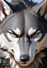1boy artist:fauxton_director furry furry_male grey_fur looking_at_viewer male_focus portrait solo wolf // 832x1216 // 222KB